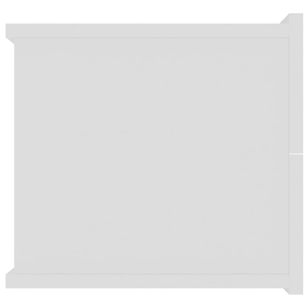 Nattbord 2 stk hvit 40x30x30 cm konstruert tre