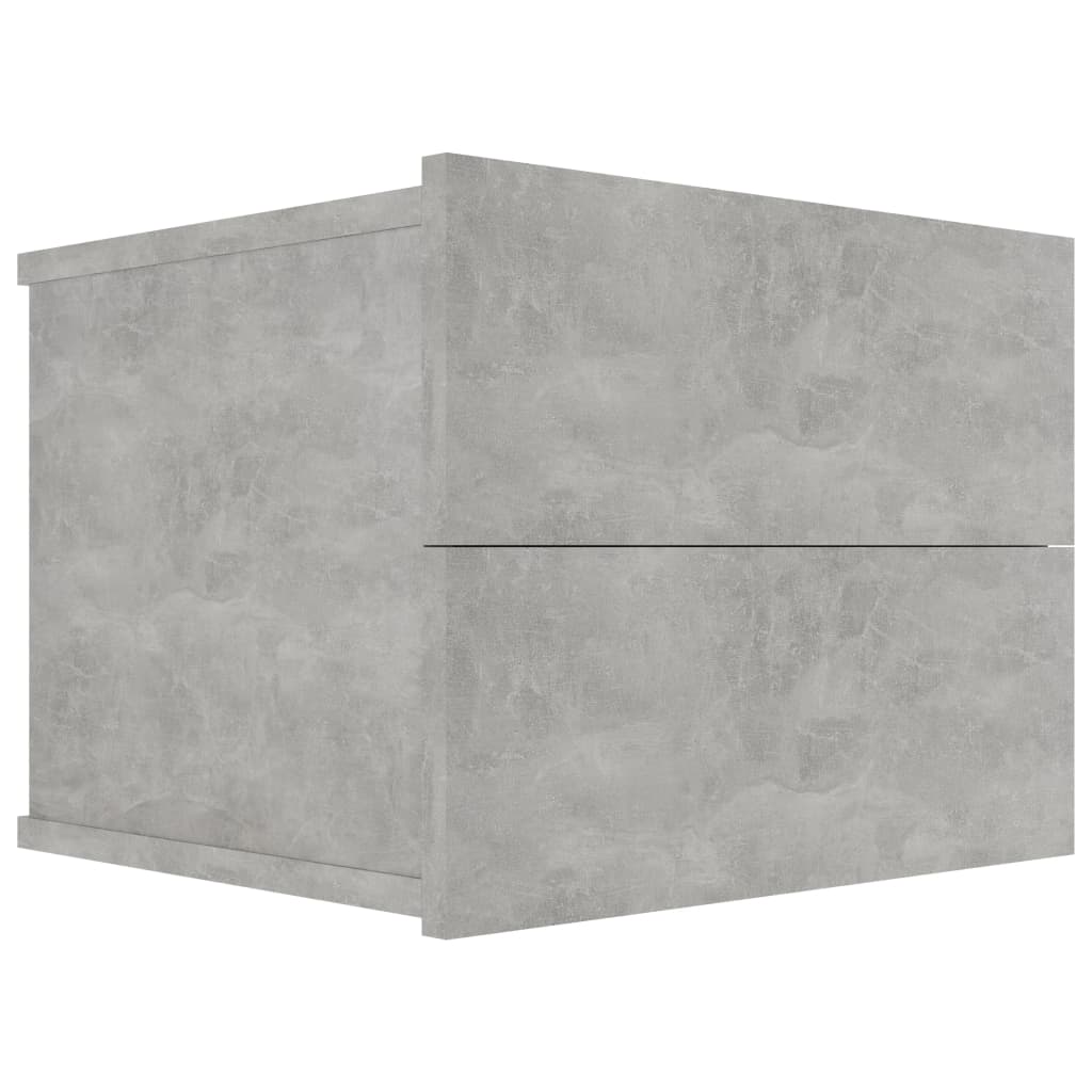 Nattbord 2 stk betonggrå 40x30x30 cm sponplate
