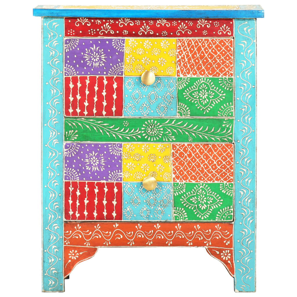Håndmalt nattbord 40x30x50 cm heltre mango