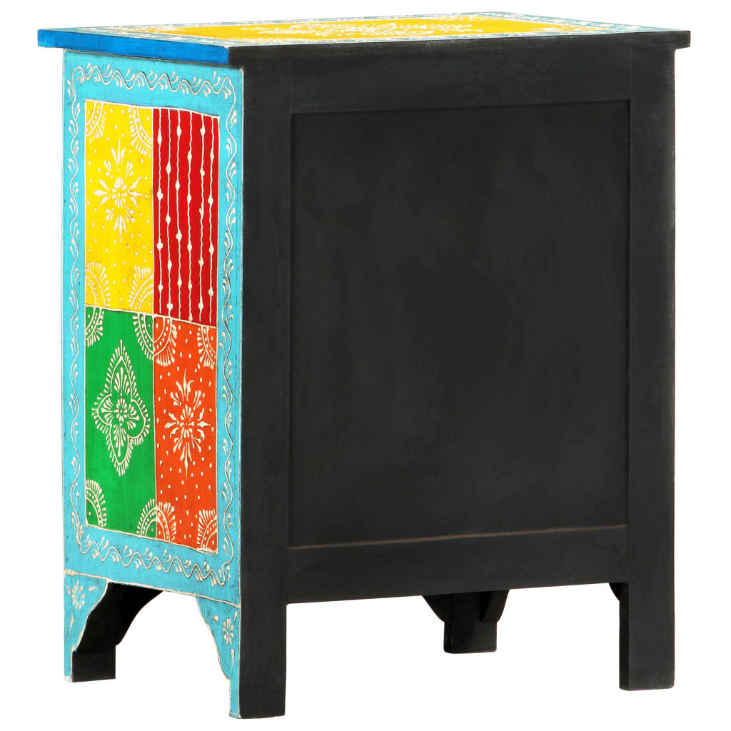 Håndmalt nattbord 40x30x50 cm heltre mango