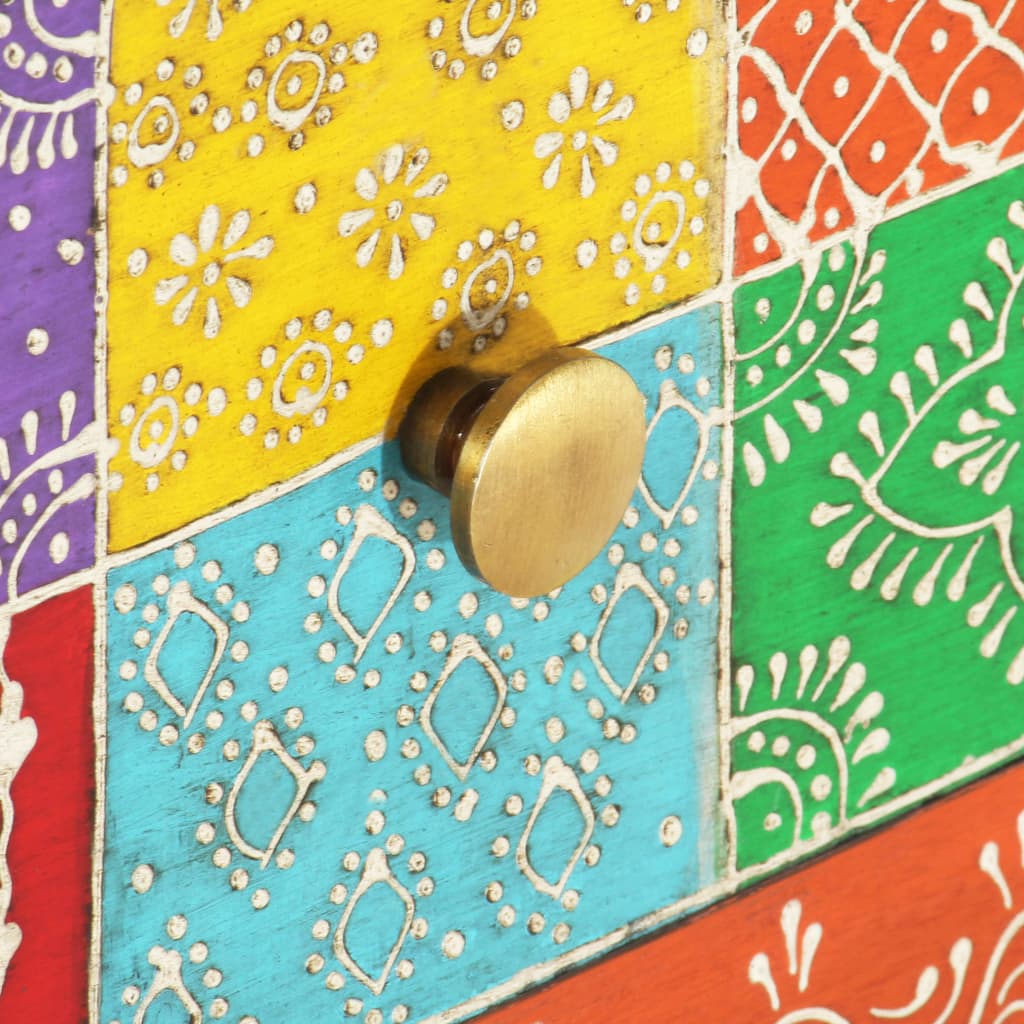 Håndmalt nattbord 40x30x50 cm heltre mango