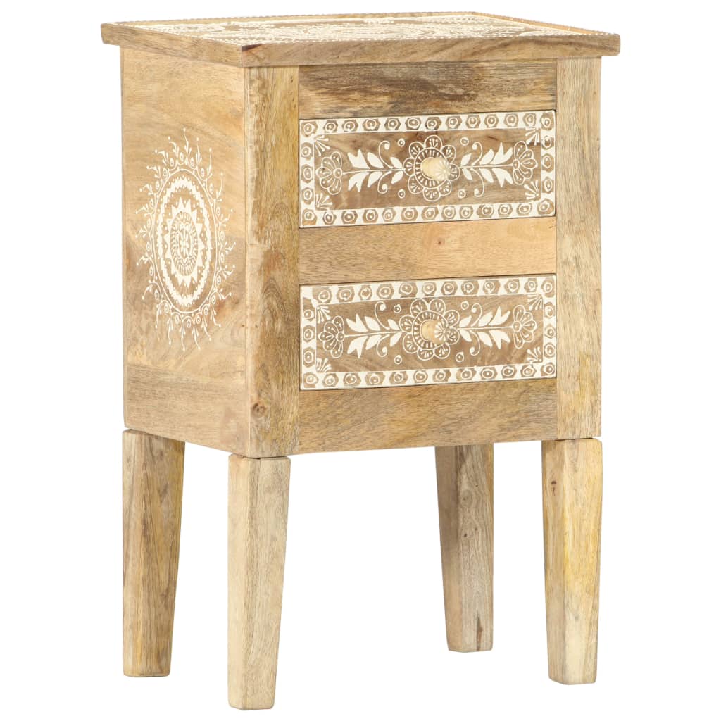 Håndmalt nattbord 40x30x60 cm heltre mango