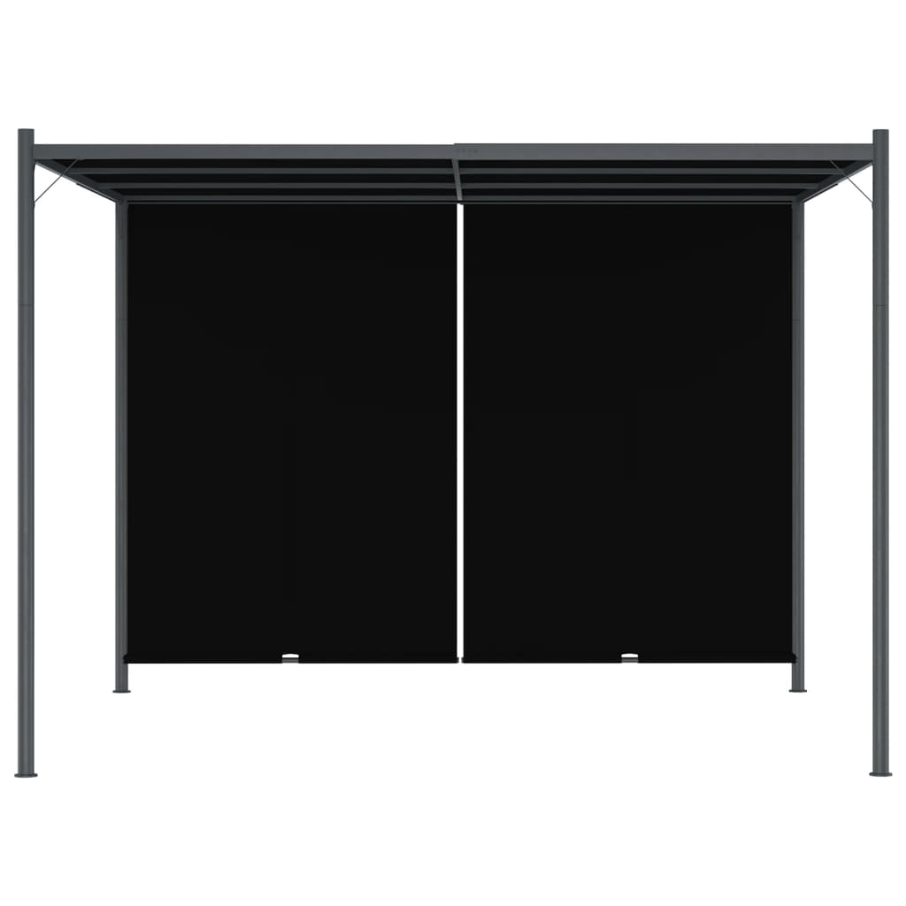 Hagepergola med uttrekkbart tak 3x3 m antrasitt
