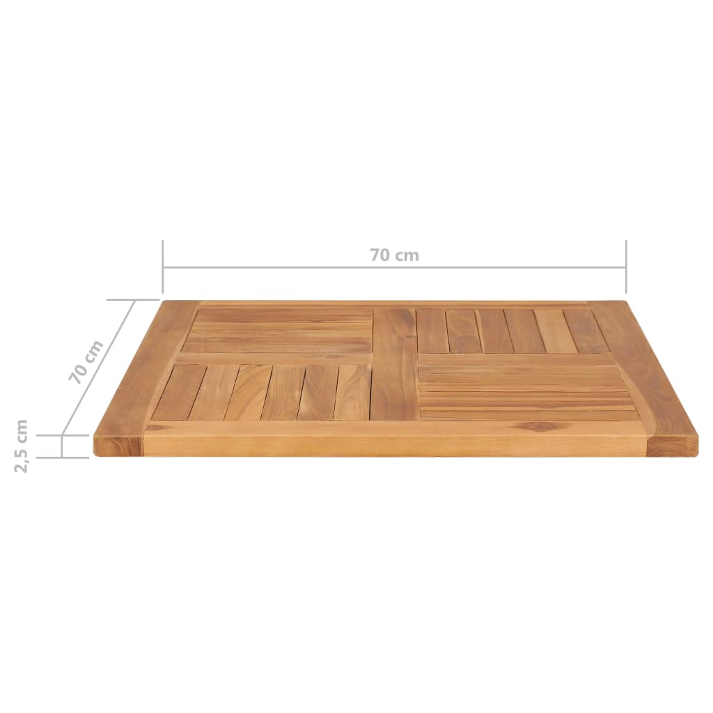 Bordplate heltre teak 70x70x2,5 cm