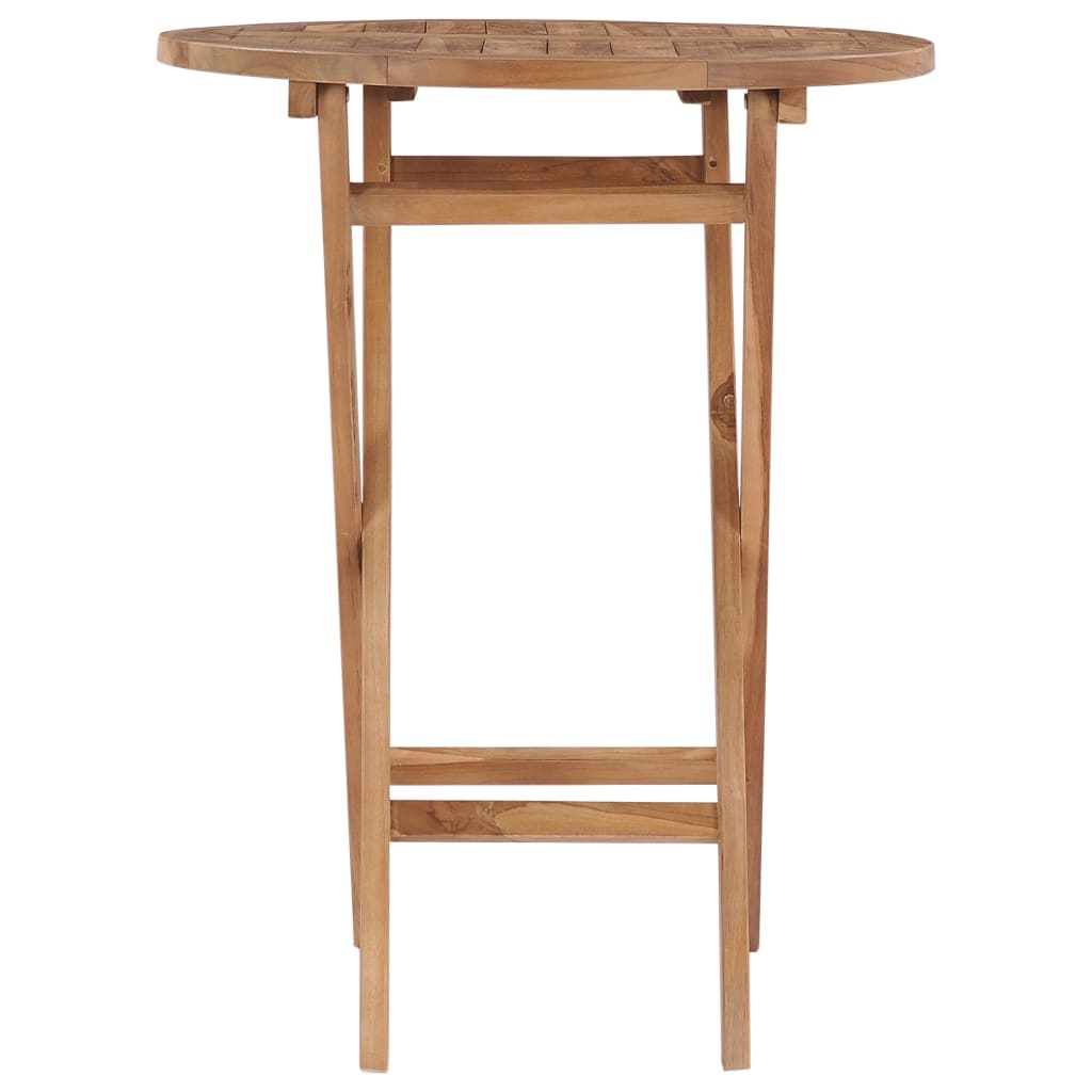 Sammenleggbart hagebord 60 cm heltre teak