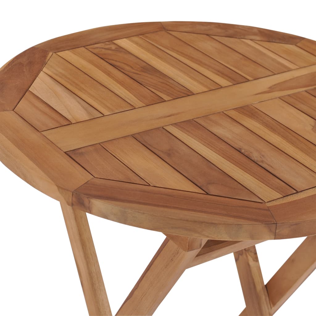 Sammenleggbart hagebord 60 cm heltre teak