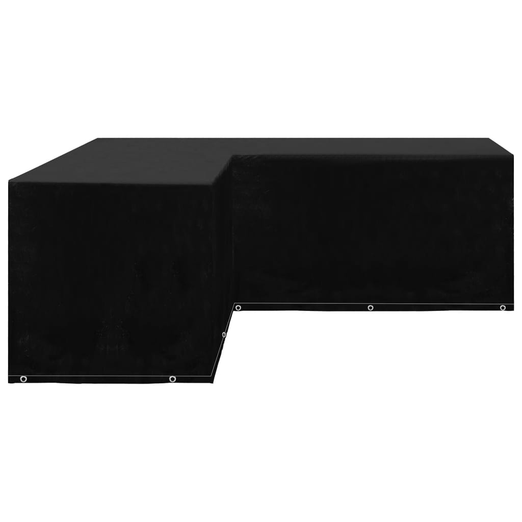 Hagemøbeltrekk L-formet 12 majler 250x250x90 cm