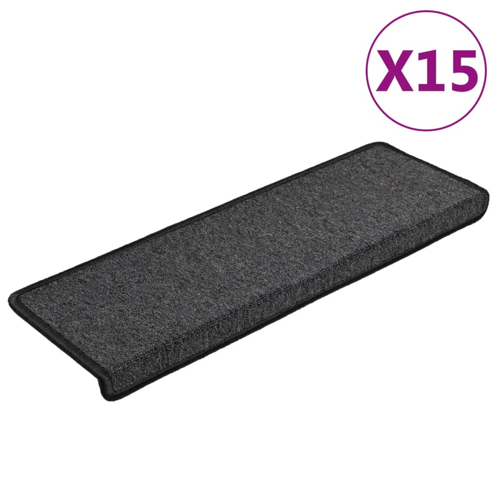 Trappetrinnstepper 15 stk 65x21x4 cm antrasitt