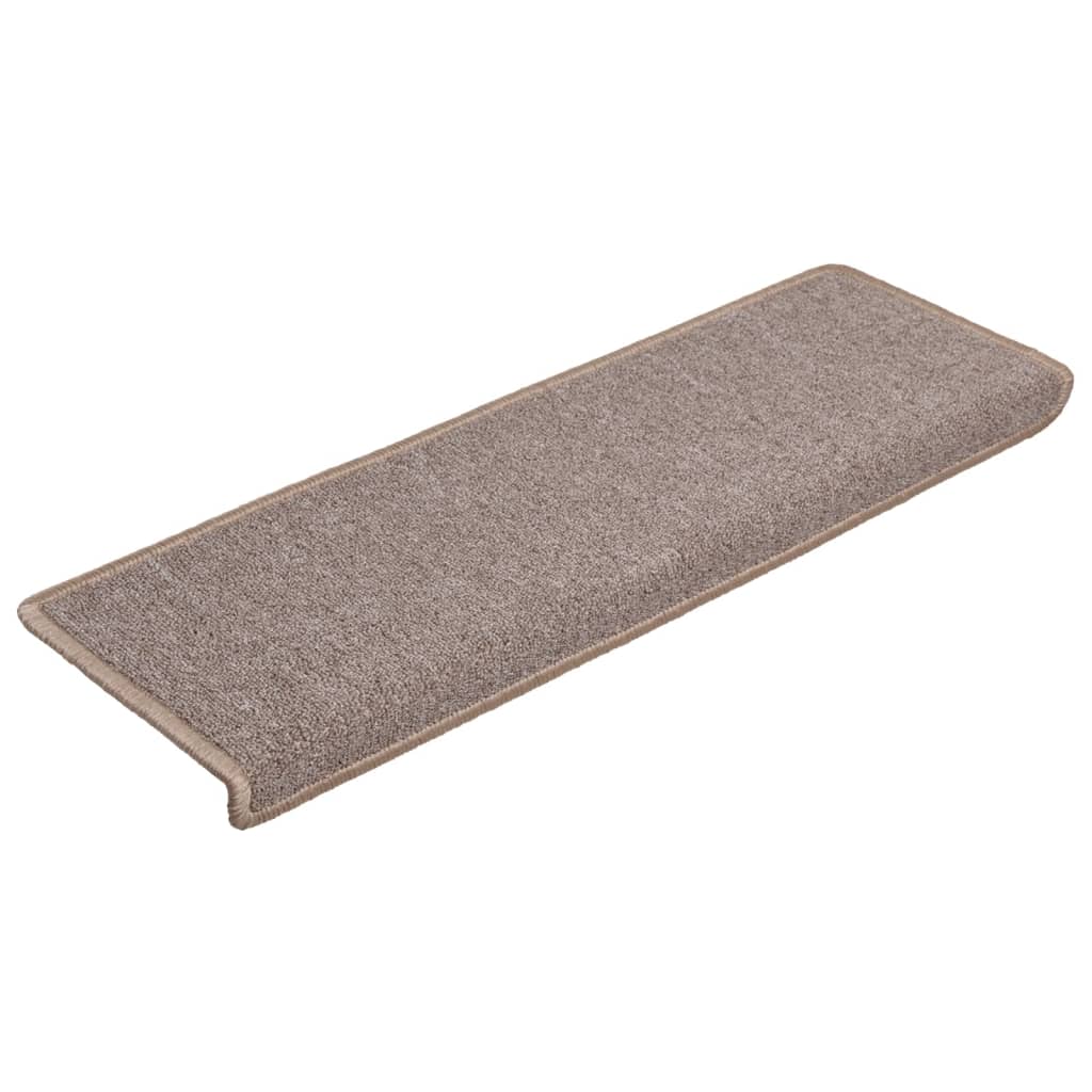 Trappetrinnstepper 15 stk 65x21x4 cm lysebrun