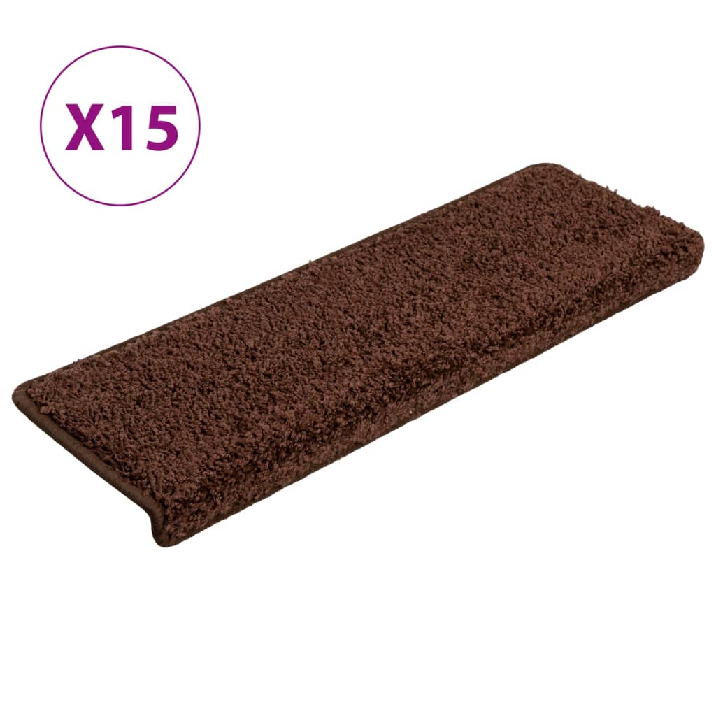 Trappetrinnstepper 15 stk 65x21x4 cm brun