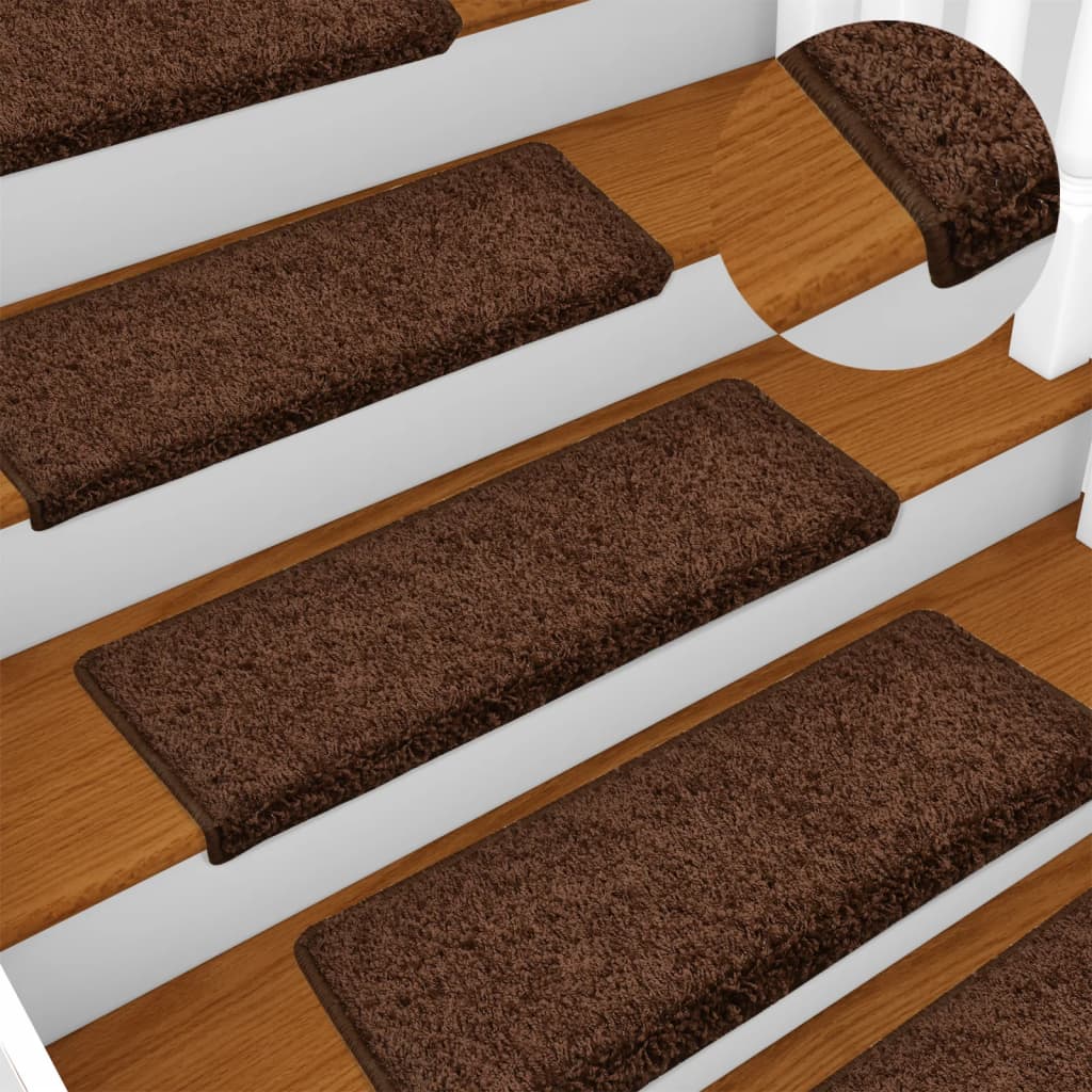 Trappetrinnstepper 15 stk 65x21x4 cm brun