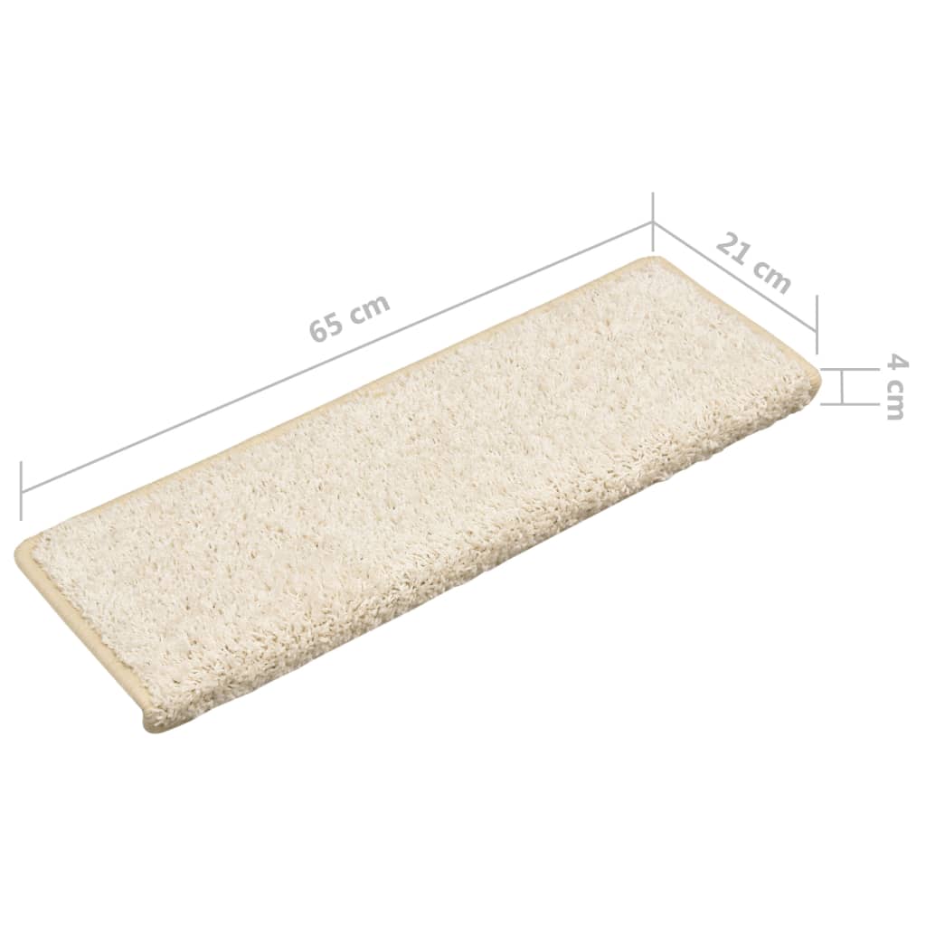 Trappetrinnstepper 15 stk 65x21x4 cm hvit