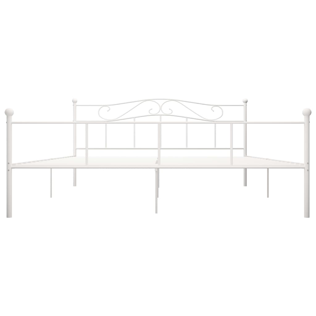 Sengeramme hvit metall 180x200 cm