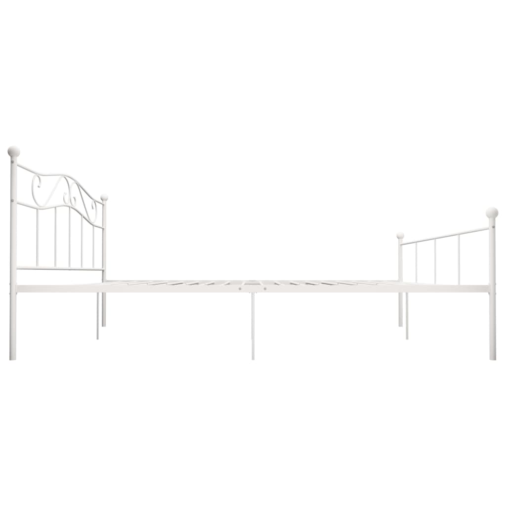 Sengeramme hvit metall 180x200 cm