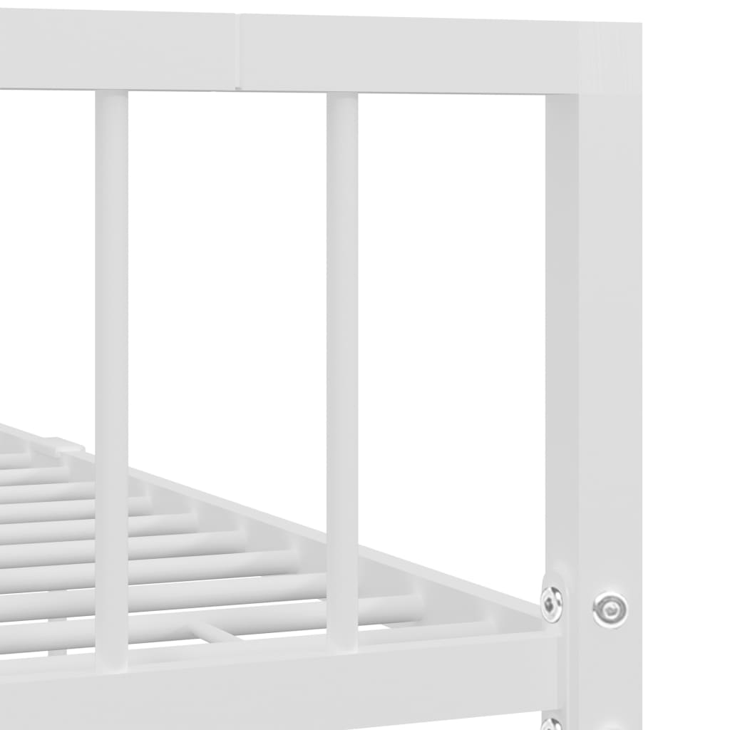Sengeramme hvit metall 90x200 cm