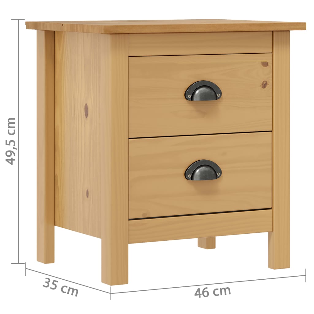Nattbord Hill 46x35x49,5 cm heltre furu