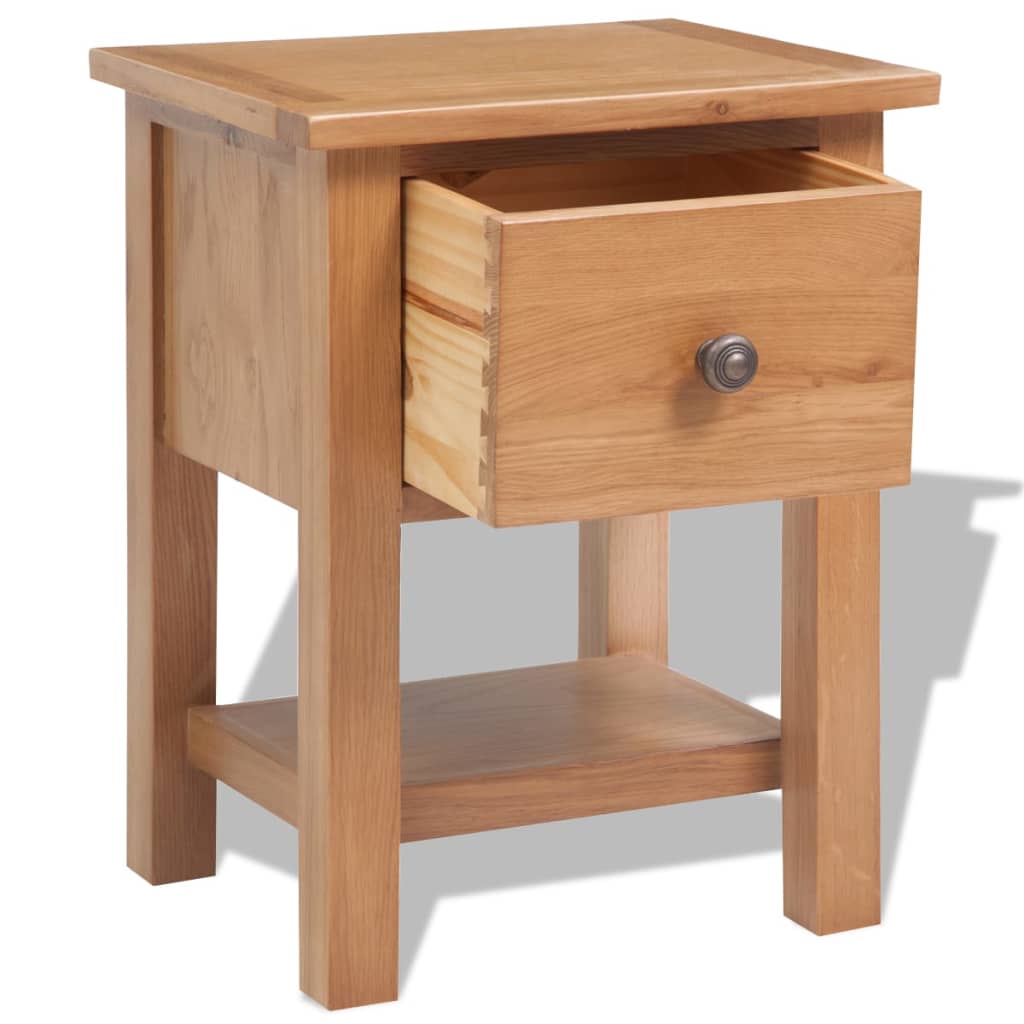 Nattbord 2 stk 36x30x47 cm heltre eik