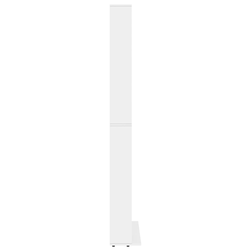 CD-skap hvit 102x16x177,5 cm sponplate