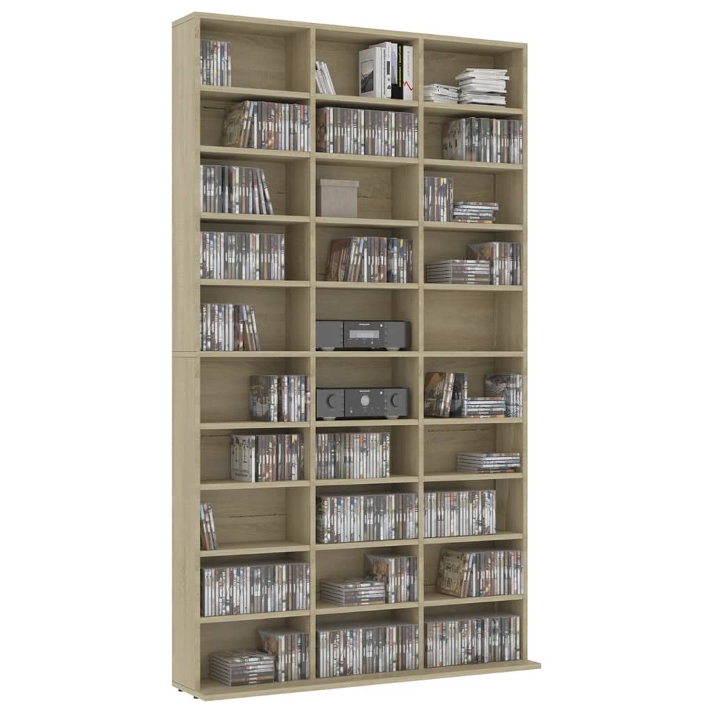 CD-skap sonoma eik 102x16x177,5 cm sponplate
