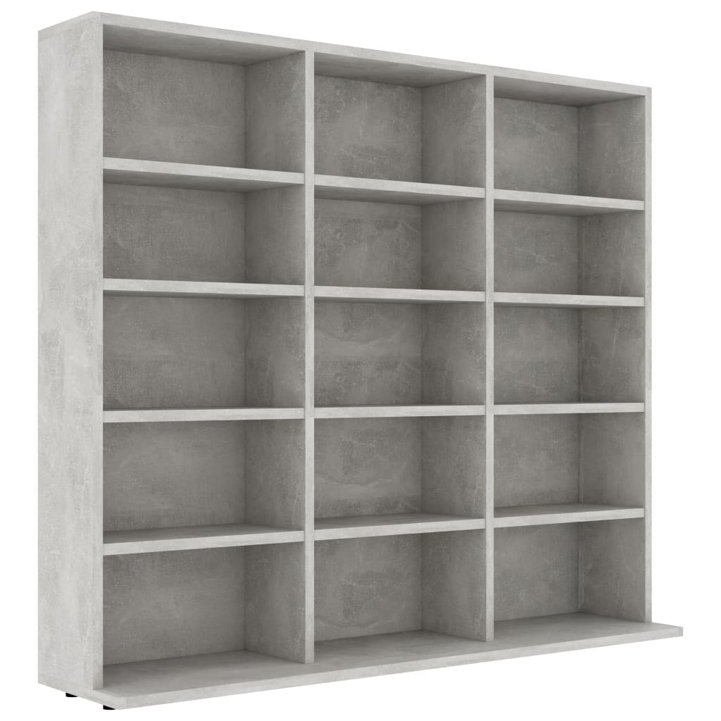 CD-skap betonggrå 102x23x89,5 cm sponplate