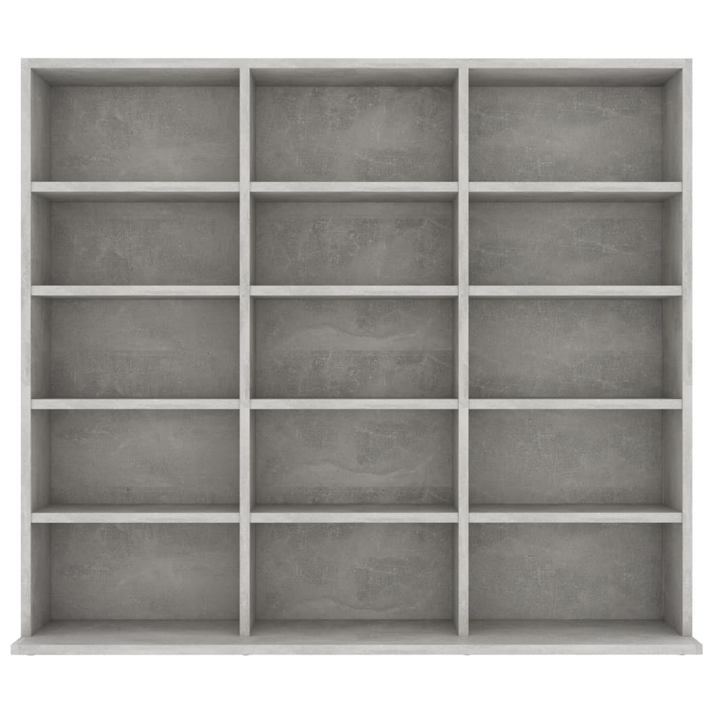 CD-skap betonggrå 102x23x89,5 cm sponplate