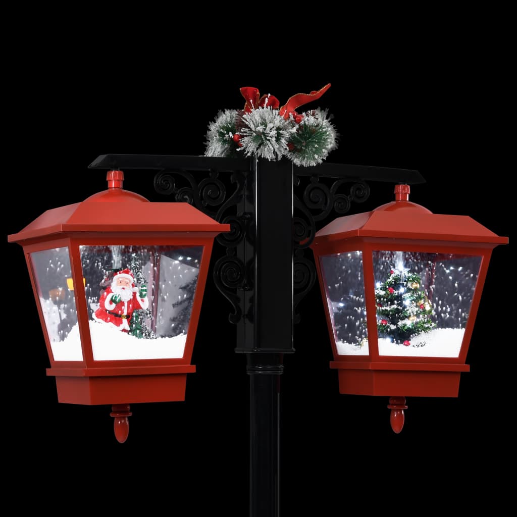 Julegatelampe med julenisse svart og rød 81x40x188 cm PVC
