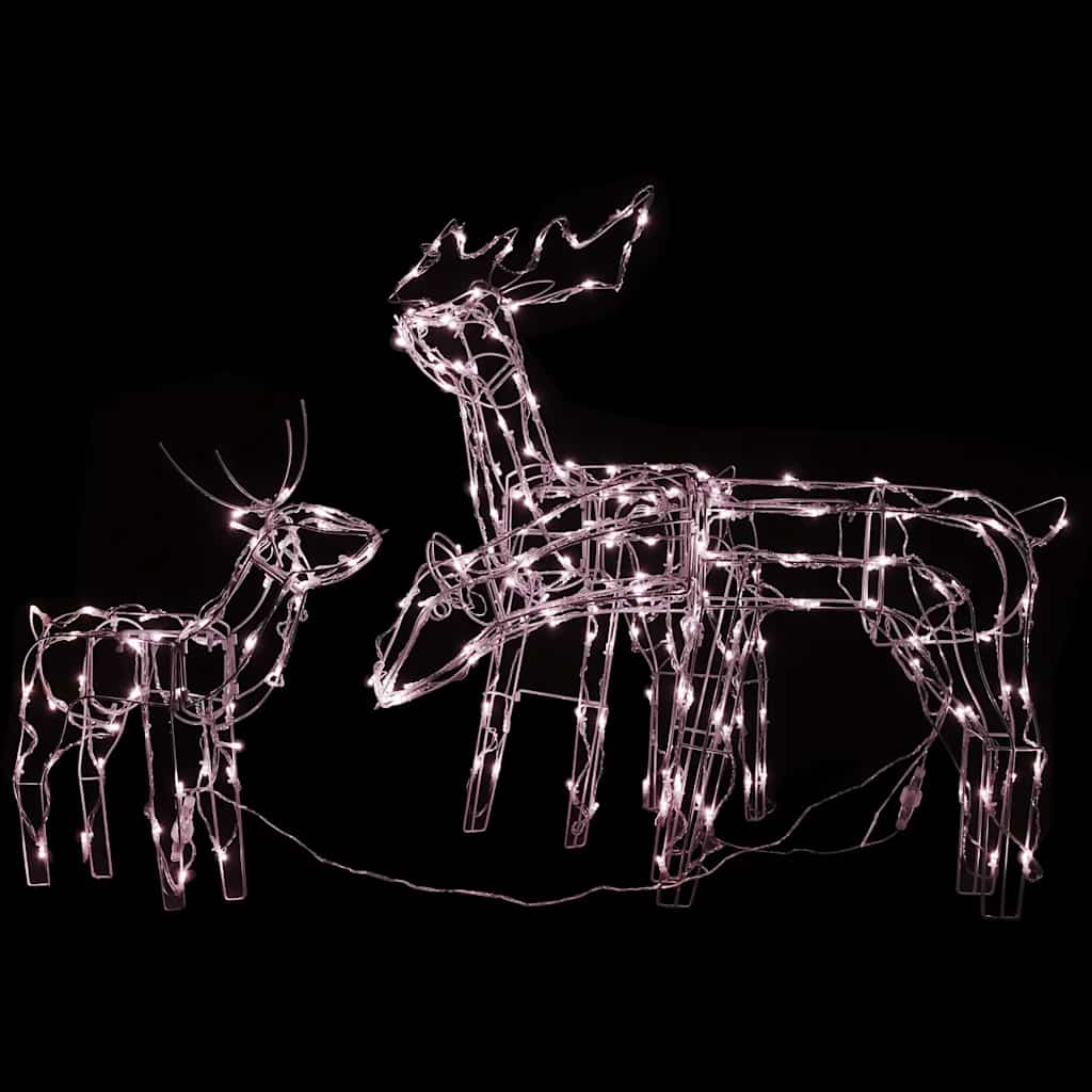 Julelysdekorasjon reinsdyr 3 deler 229 LEDs