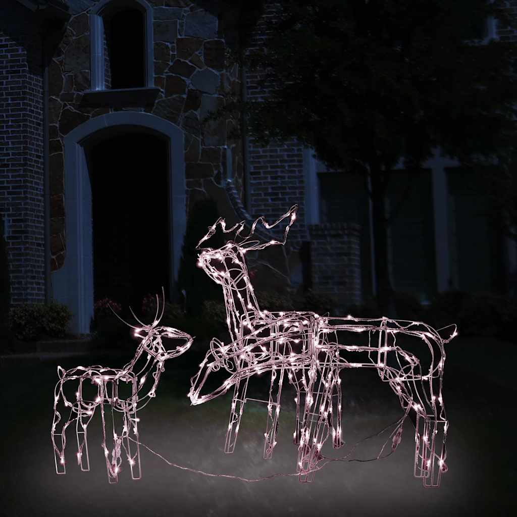 Julelysdekorasjon reinsdyr 3 deler 229 LEDs