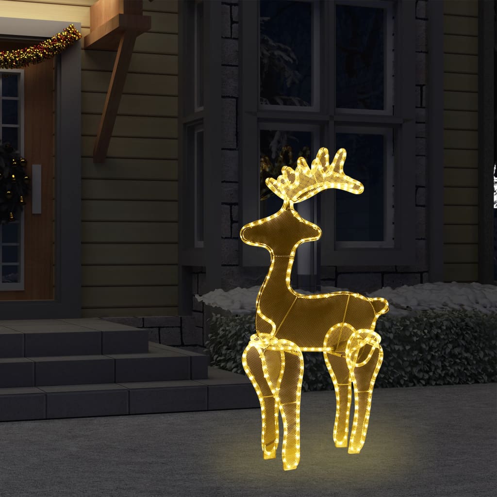 Reinsdyr julepynt med netting 306 LED 60x24x89cm
