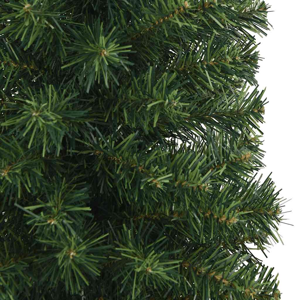 Slankt kunstig juletre med stativ grønn 210 cm PVC