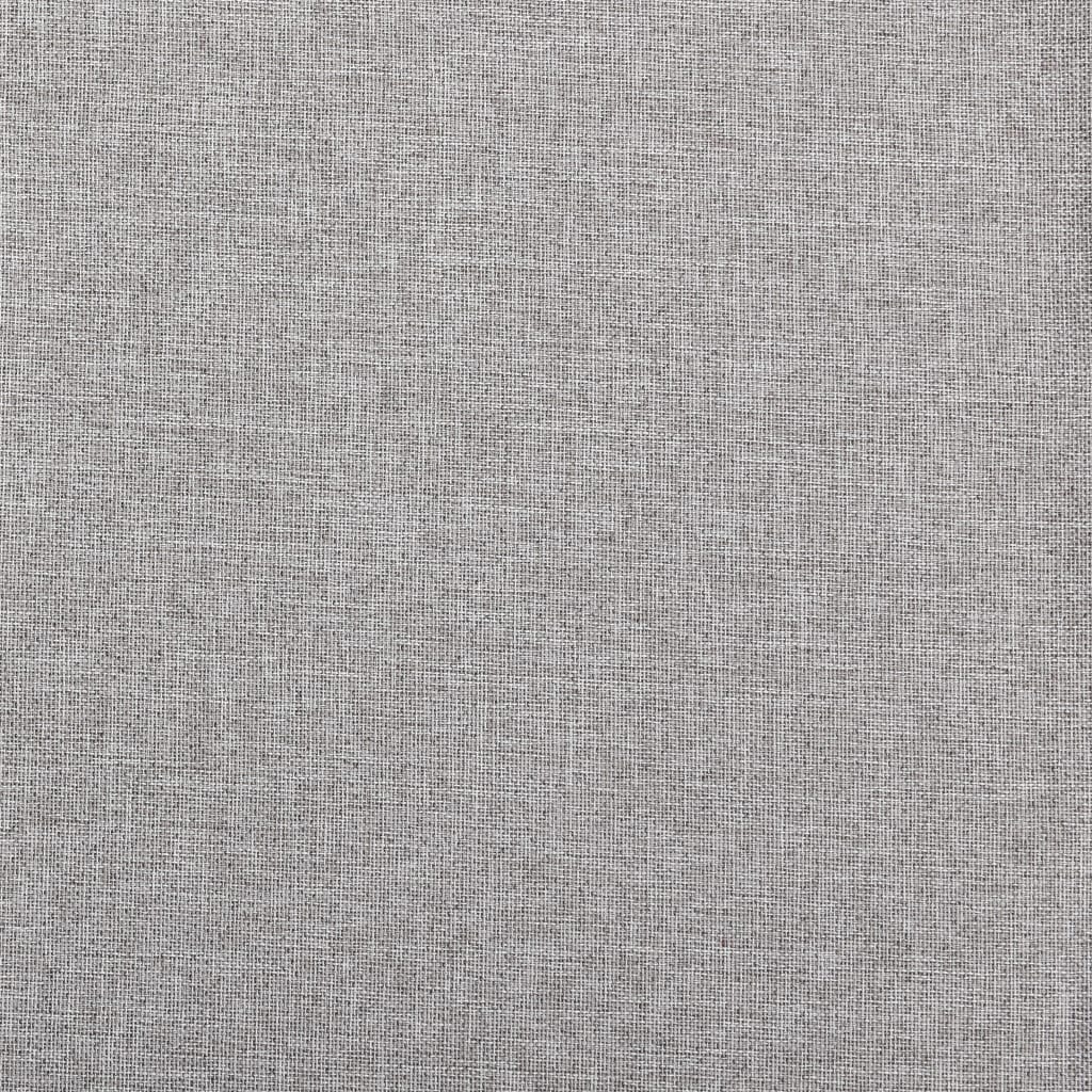 Lystette gardiner med kroker og lin-design 2 stk grå 140x225 cm