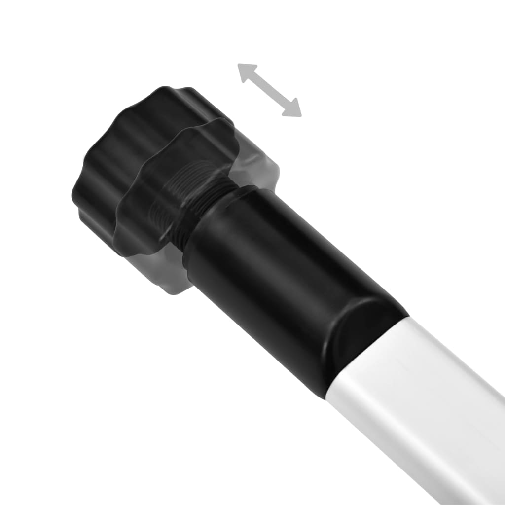 Teleskopisk garderobesystem med hyller aluminium