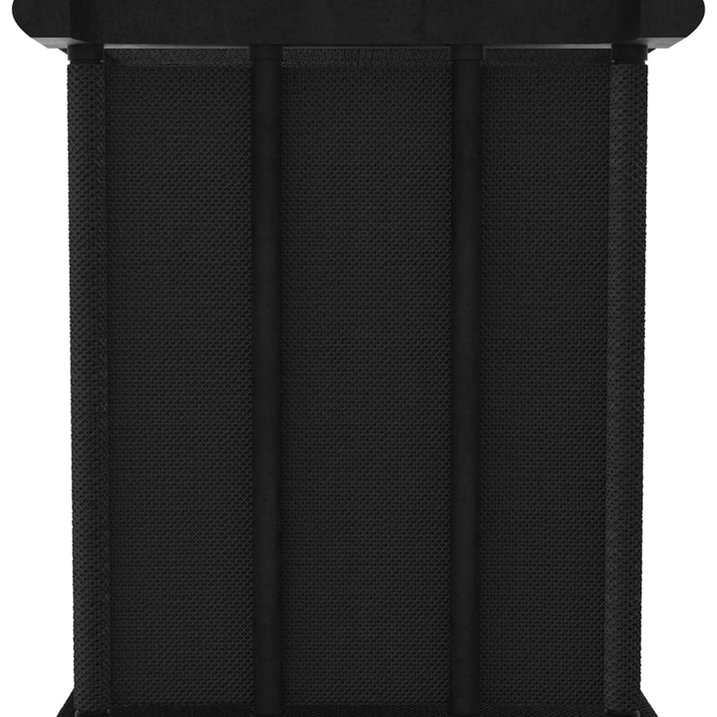Displayhylle med 4 kuber og bokser svart 69x30x72,5 cm stoff