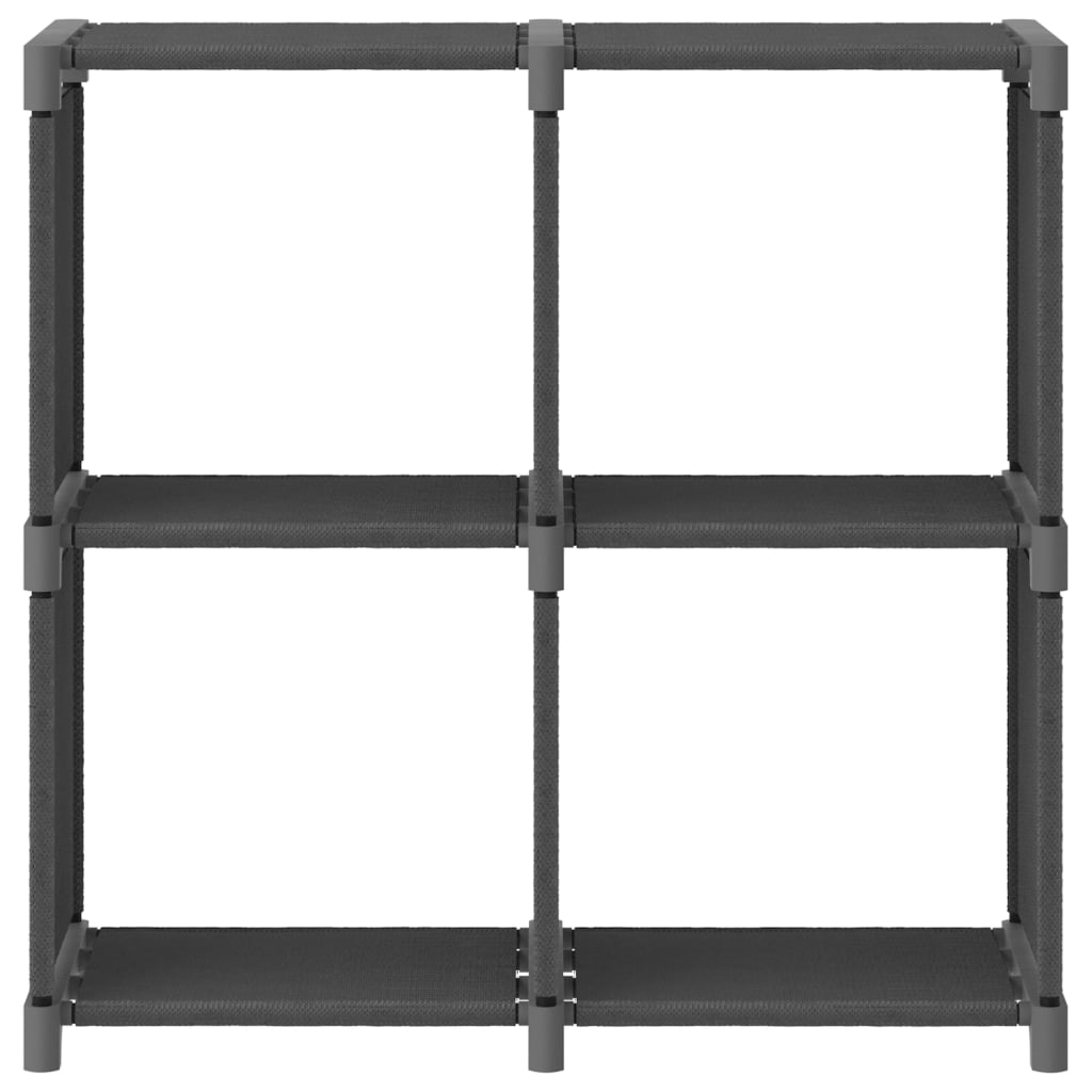 Displayhylle med 4 kuber grå 69x30x72,5 cm stoff