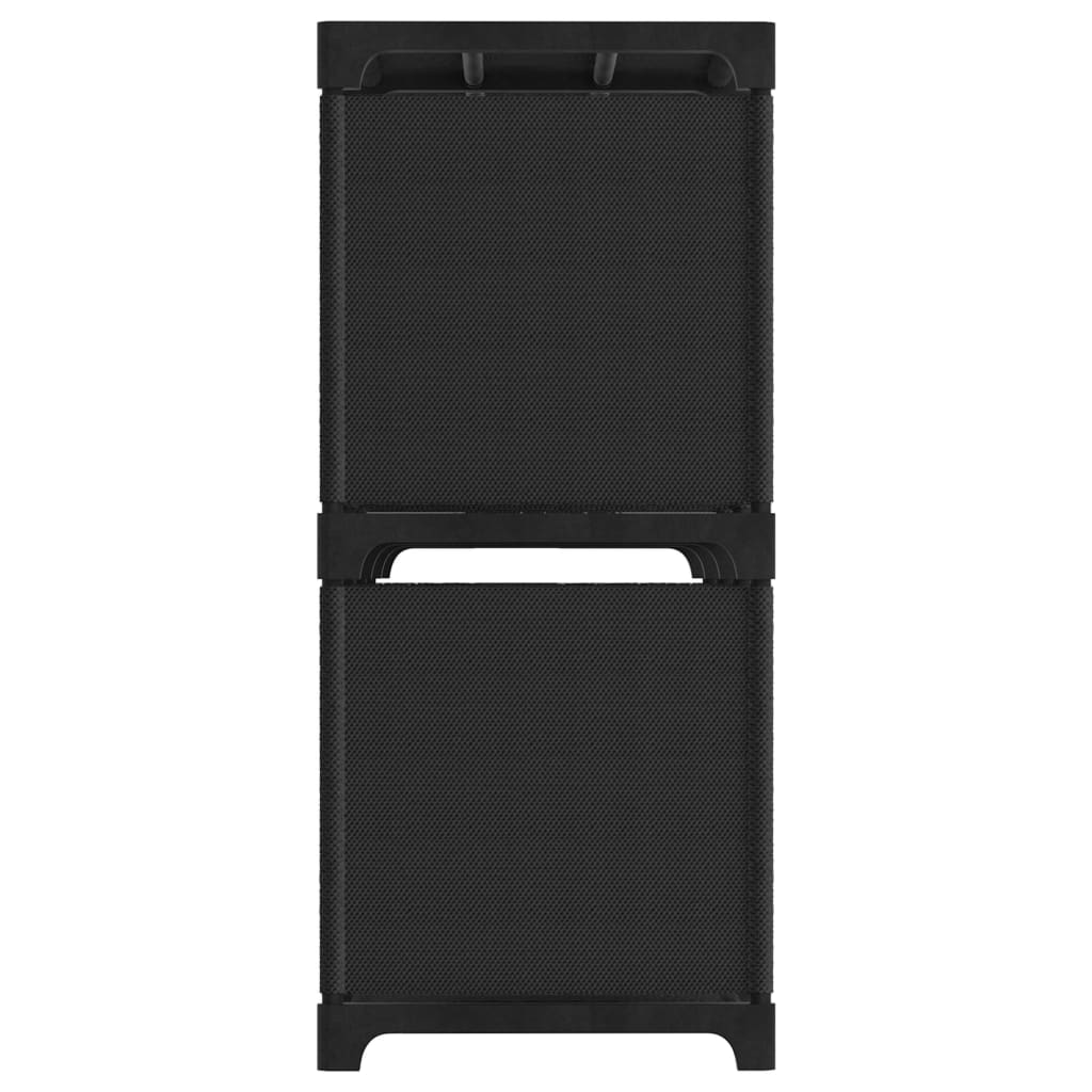 Displayhylle med 5 kuber svart 103x30x72,5 cm stoff
