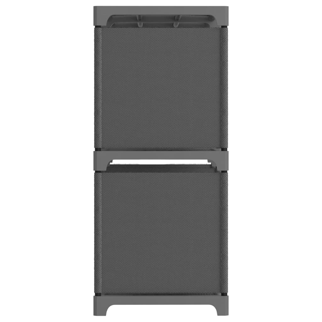 Displayhylle med 6 kuber grå 103x30x72,5 cm stoff