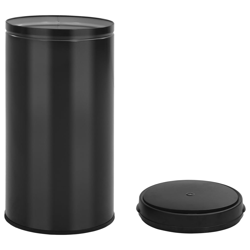 Automatisk søppelbøtte med sensor 60 L karbonstål svart