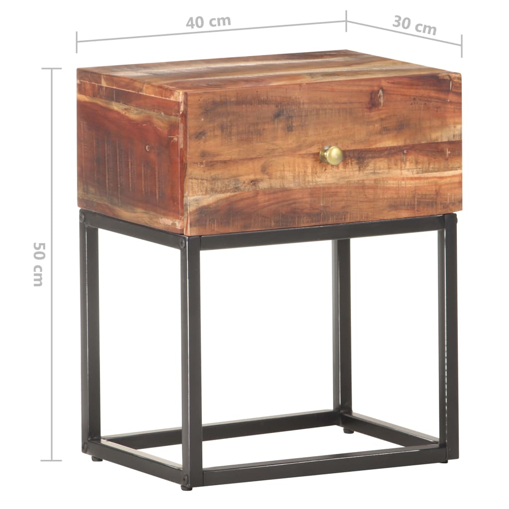 Nattbord 40x30x50 cm grovt akasietre