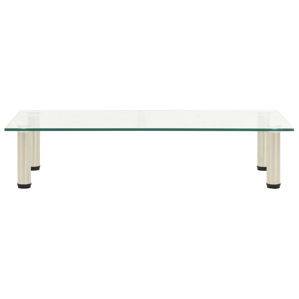TV-benk gjennomsiktig 80x35x17 cm herdet glass