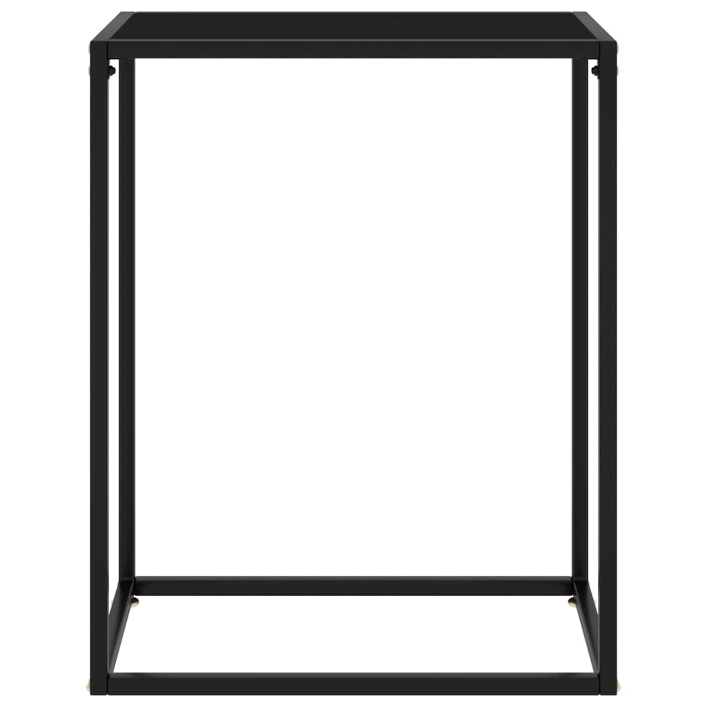 Konsollbord svart 60x35x75 cm herdet glass