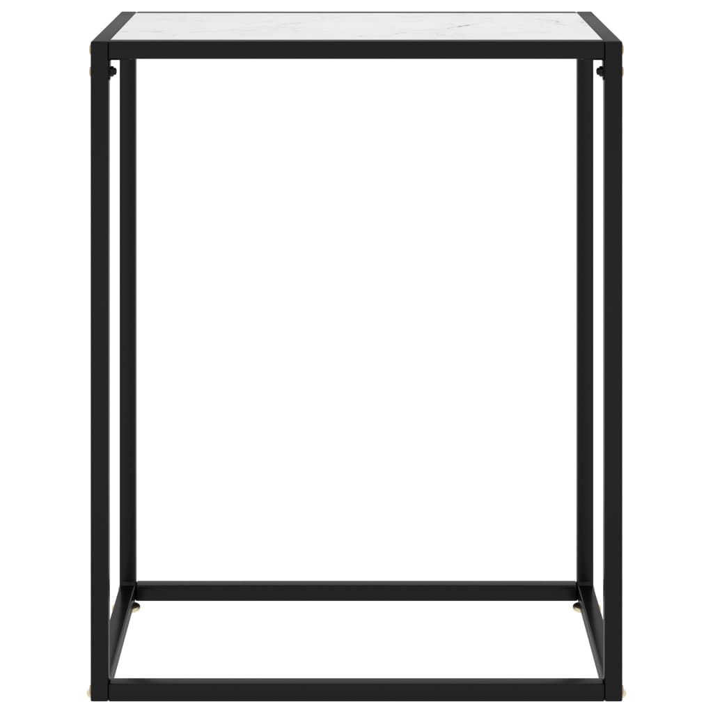 Konsollbord hvit 60x35x75 cm herdet glass