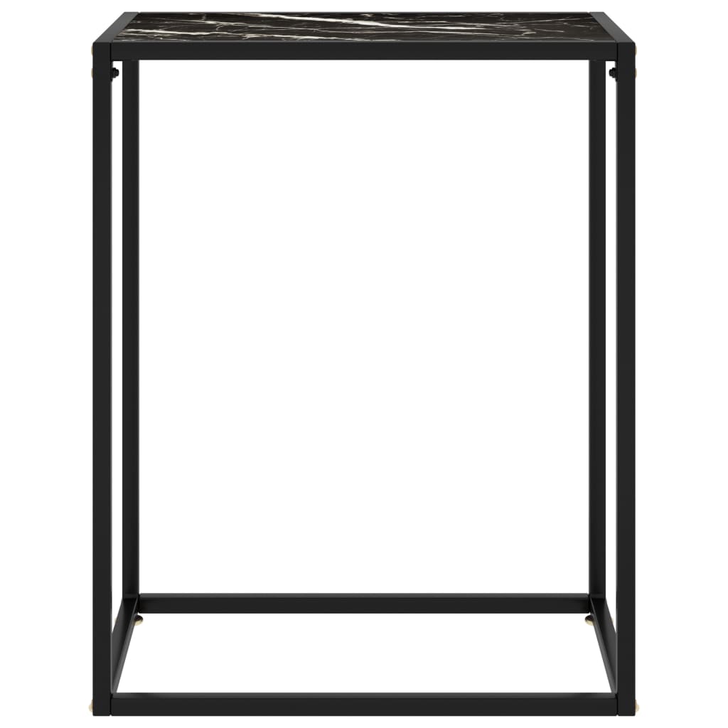 Konsollbord svart 60x35x75 cm herdet glass