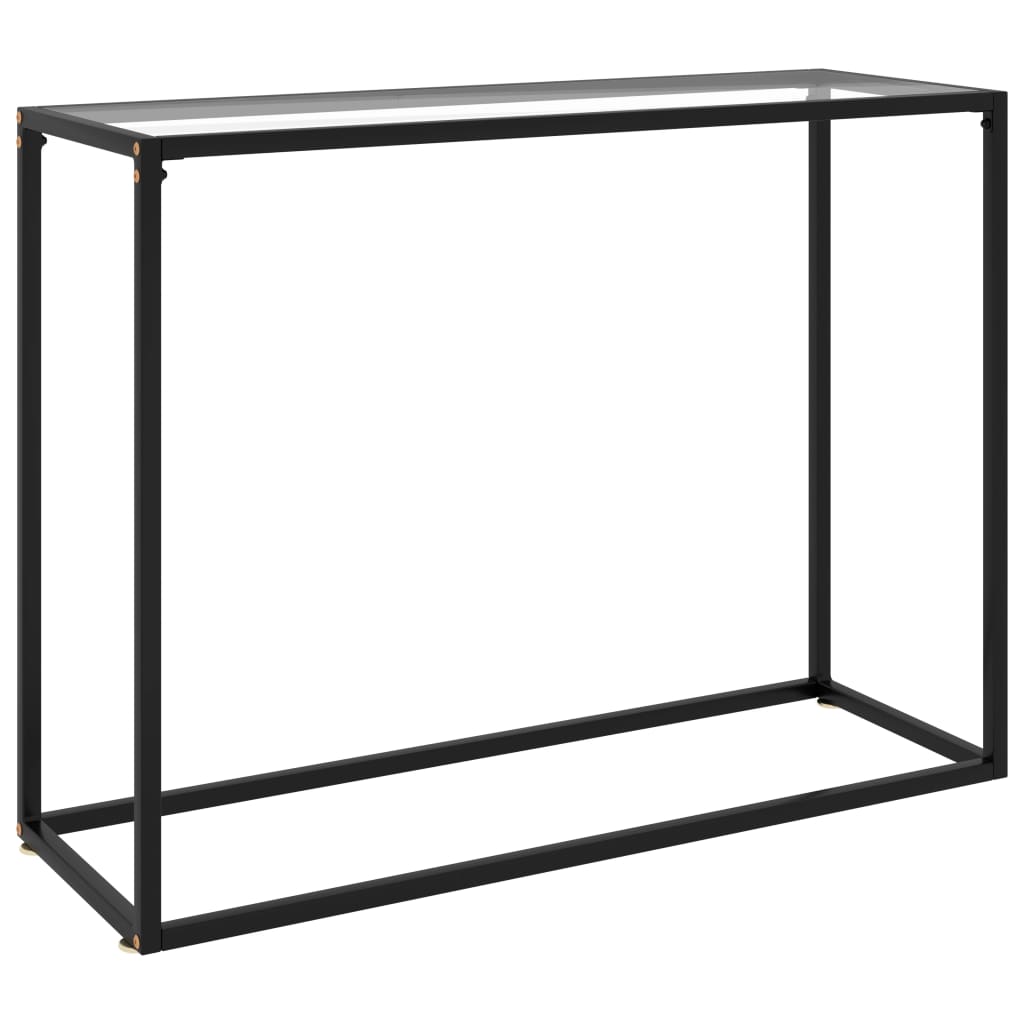 Konsollbord gjennomsiktig 100x35x75 cm herdet glass