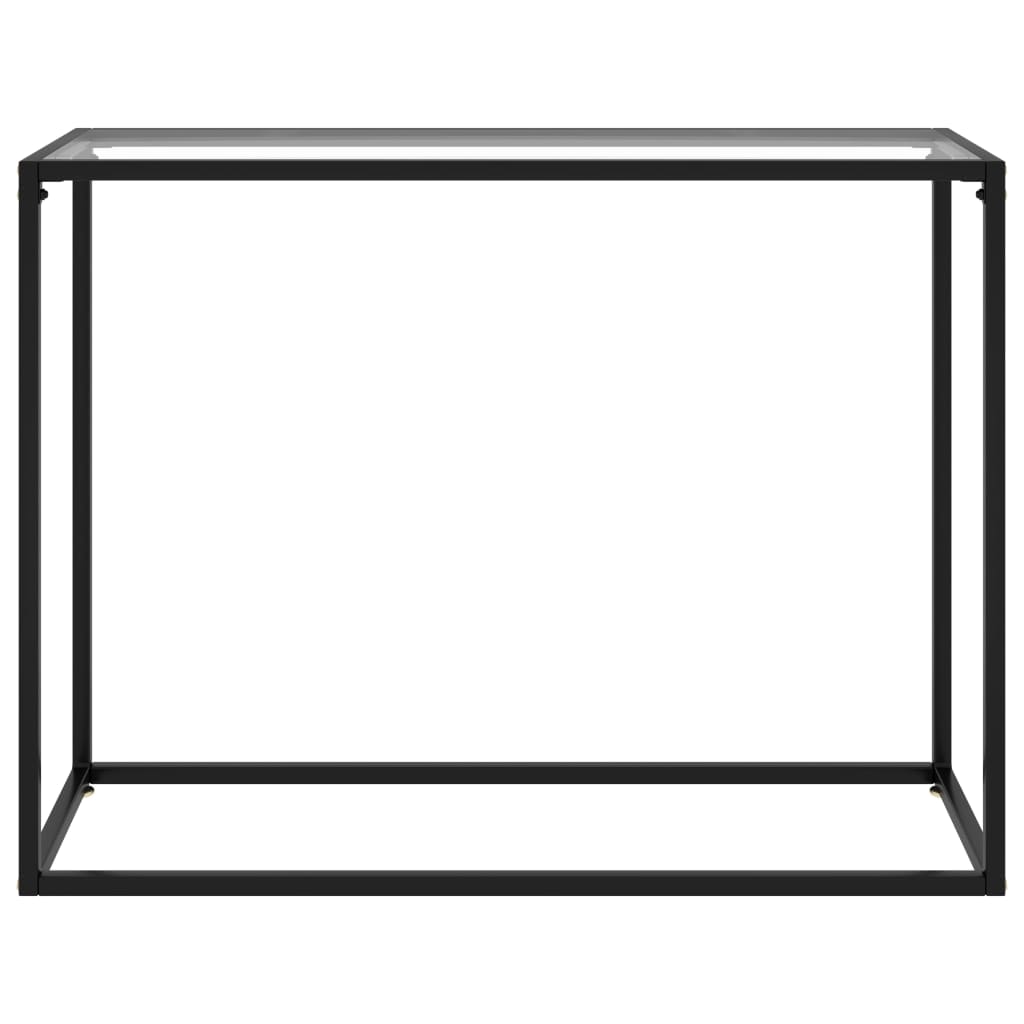 Konsollbord gjennomsiktig 100x35x75 cm herdet glass