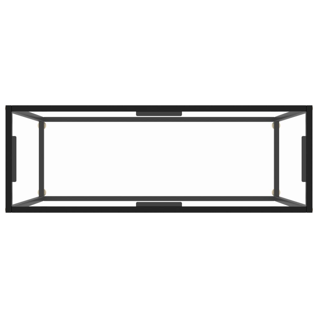 Konsollbord gjennomsiktig 100x35x75 cm herdet glass