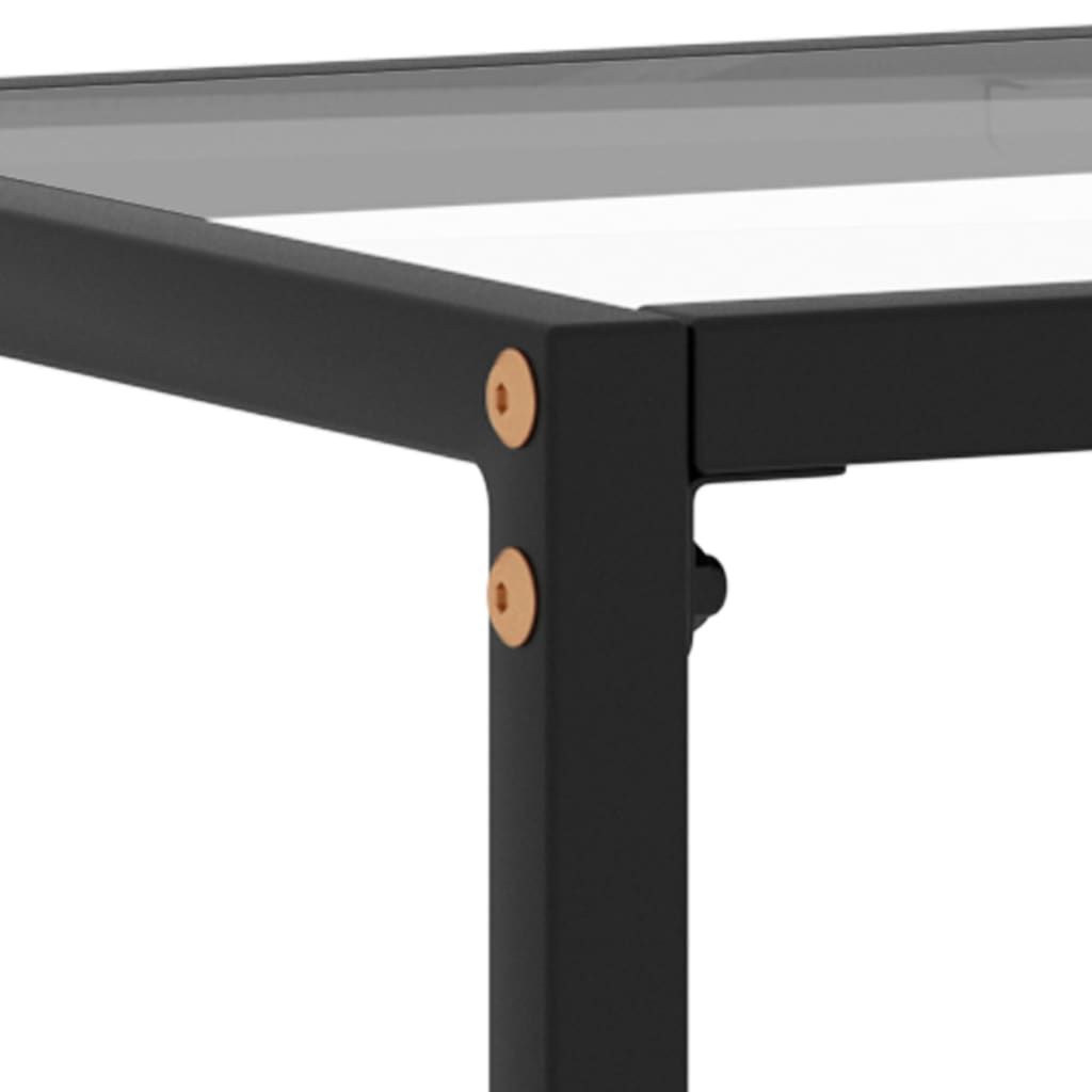 Konsollbord gjennomsiktig 100x35x75 cm herdet glass