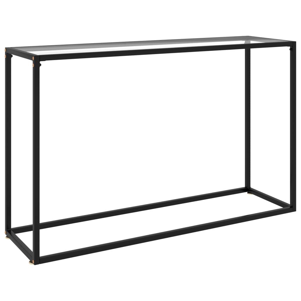 Konsollbord gjennomsiktig 120x35x75 cm herdet glass