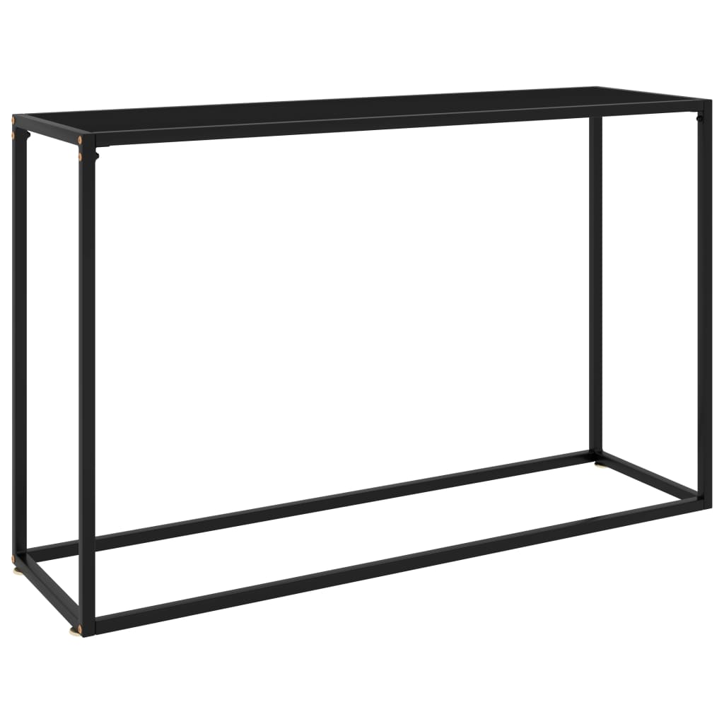 Konsollbord svart 120x35x75 cm herdet glass