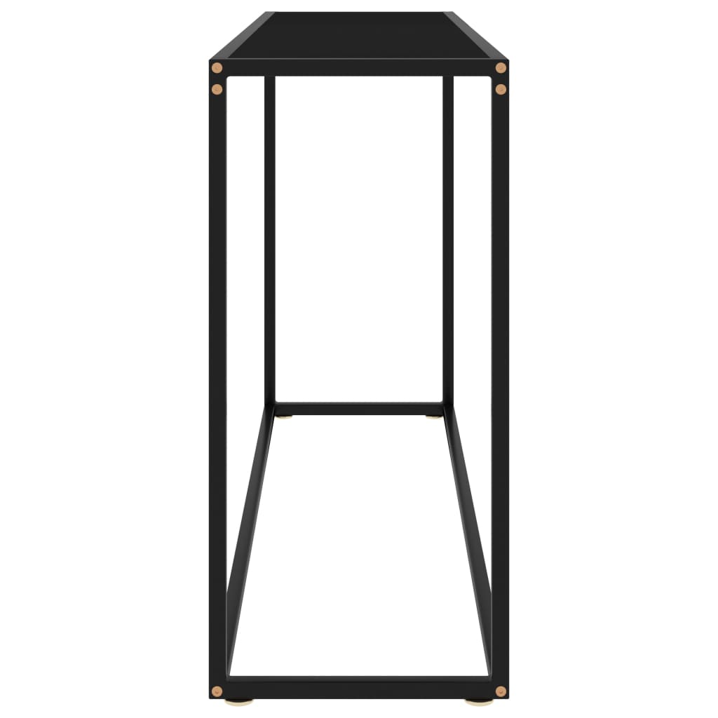 Konsollbord svart 120x35x75 cm herdet glass