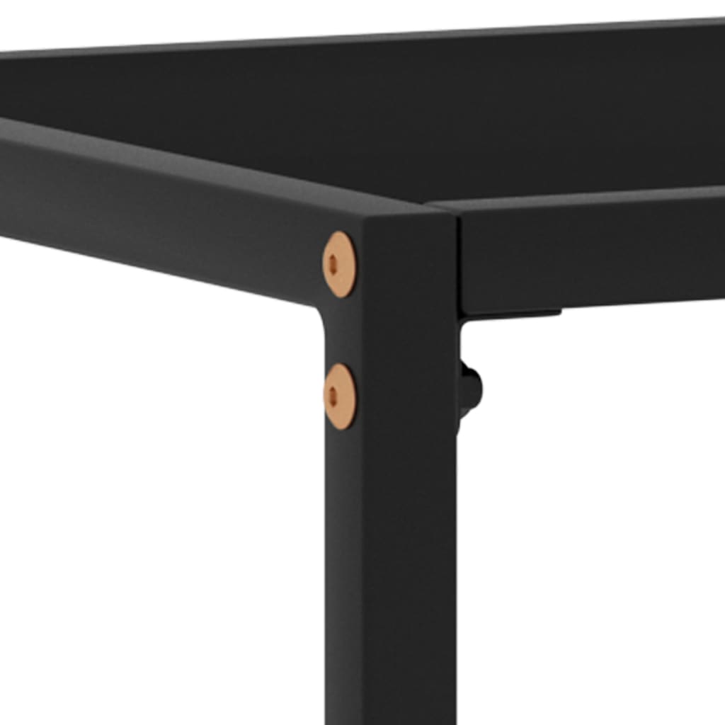 Konsollbord svart 120x35x75 cm herdet glass